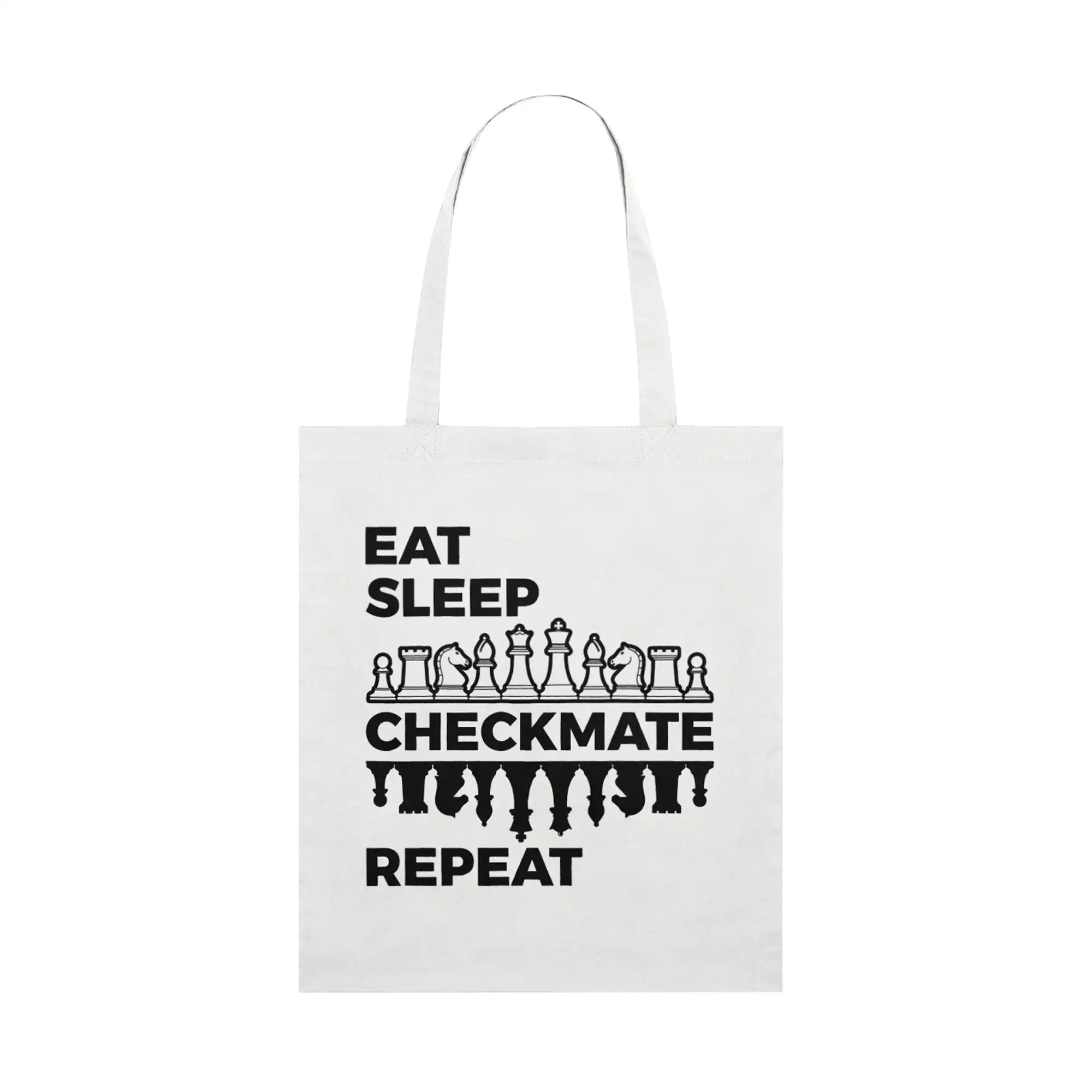 Chess Tote Bag, Eat Sleep Checkmate Repeat - Image 10