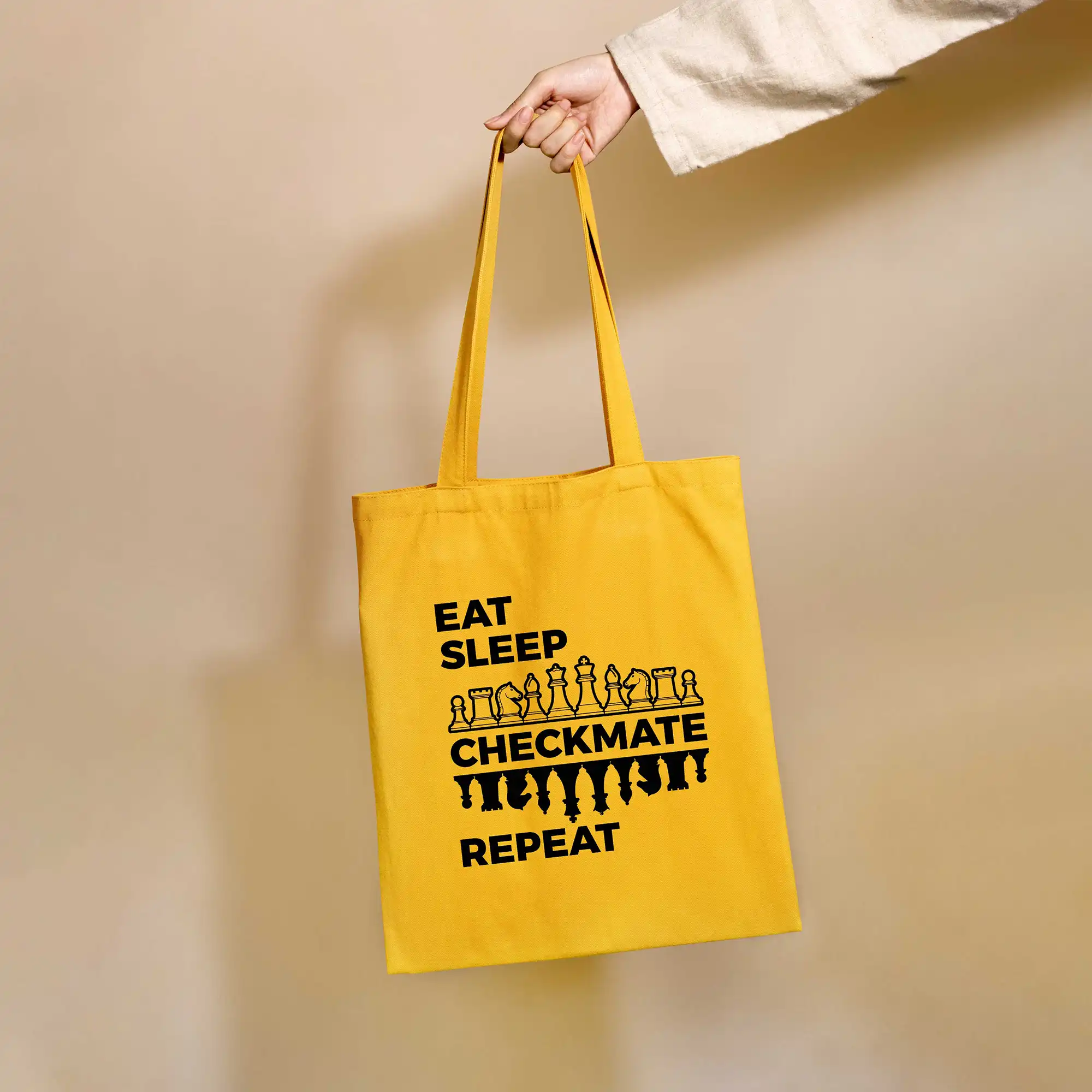 Chess Tote Bag, Eat Sleep Checkmate Repeat - Image 3