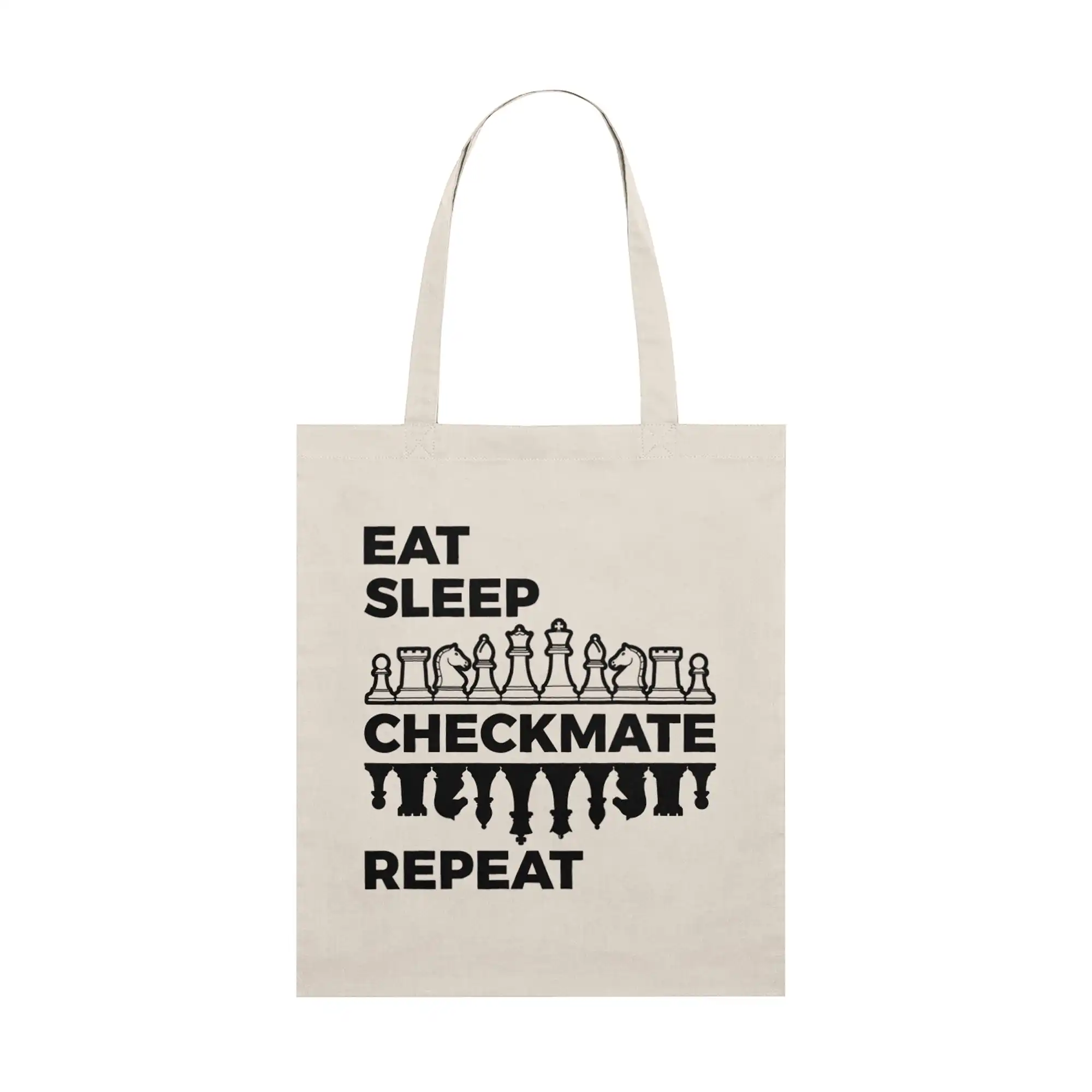 Chess Tote Bag, Eat Sleep Checkmate Repeat - Image 6