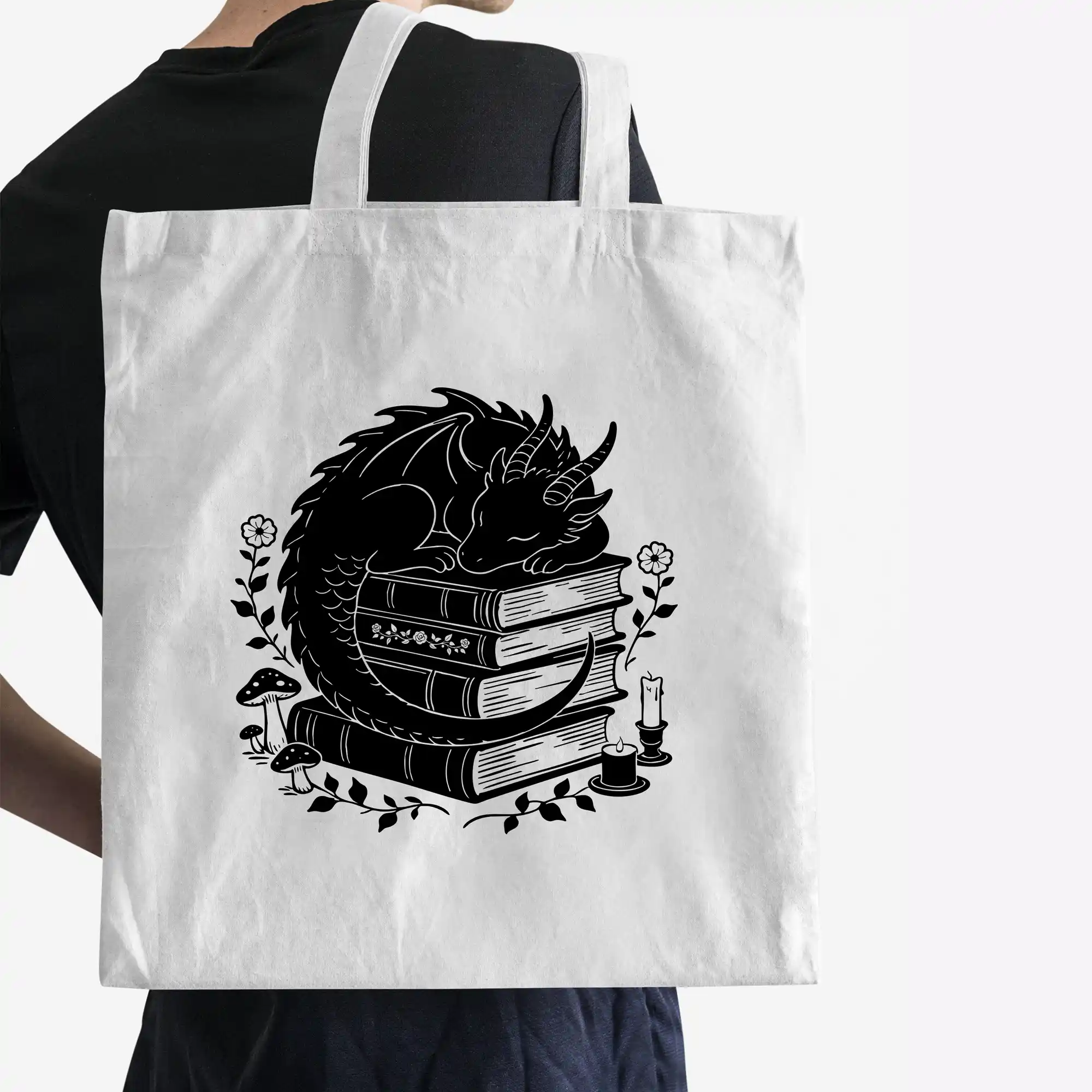 D&D Dragon Book Tote Bag - Dungeons and Dragons Gift - Image 4