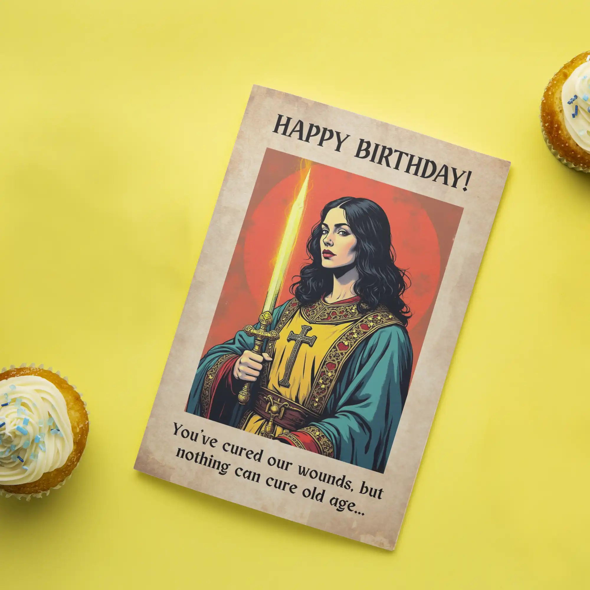DnD Birthday Card - Cleric - Female - Image 7