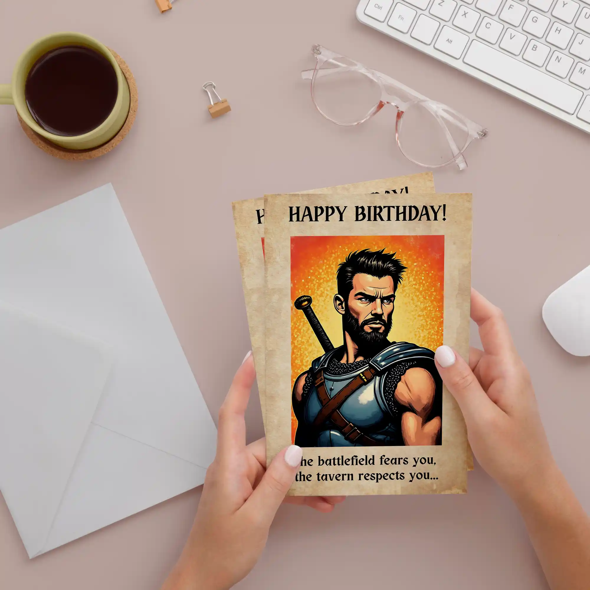 DnD Birthday Card - Fighter - Image 3