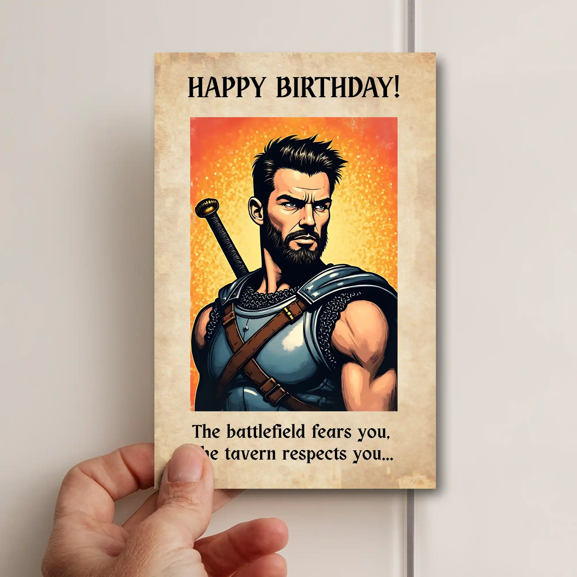 DnD Birthday Card - Fighter - Image 4
