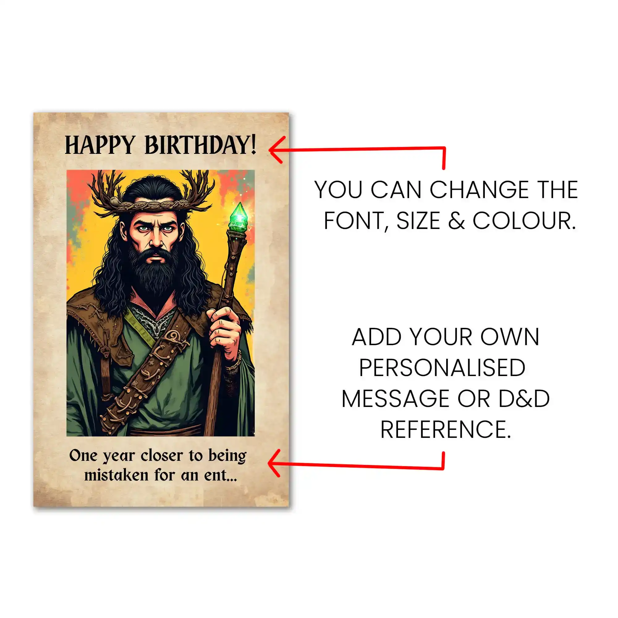 DnD Birthday Card - Druid